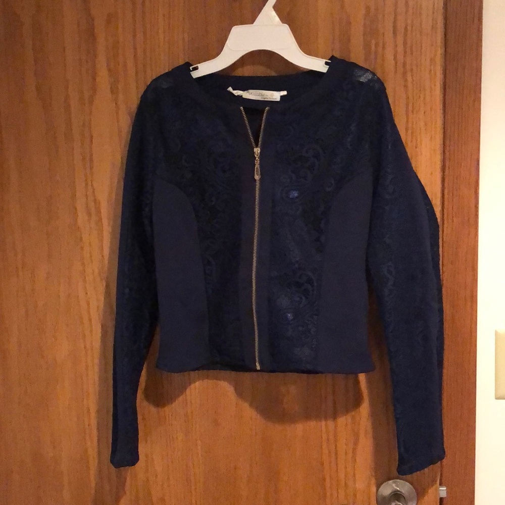 Navy Lace Jacket